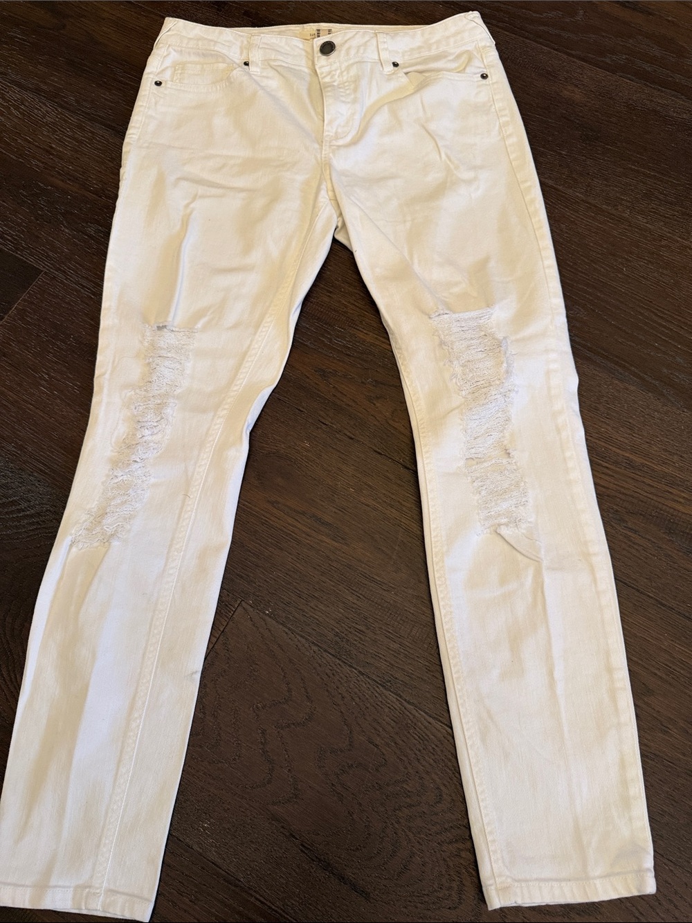 life in progress White Distressed Skinny Jeans